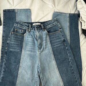PacSun Contrast Blue Straight Leg Jeans